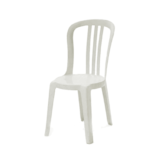 Bistro Chair White Plastic Chic Event Hire