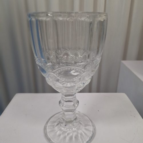 Clear vintage bead goblet