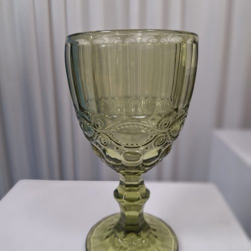Sage Green Vintage Bead Goblet