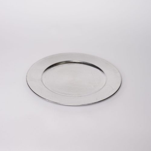 Silver Plastic Charger